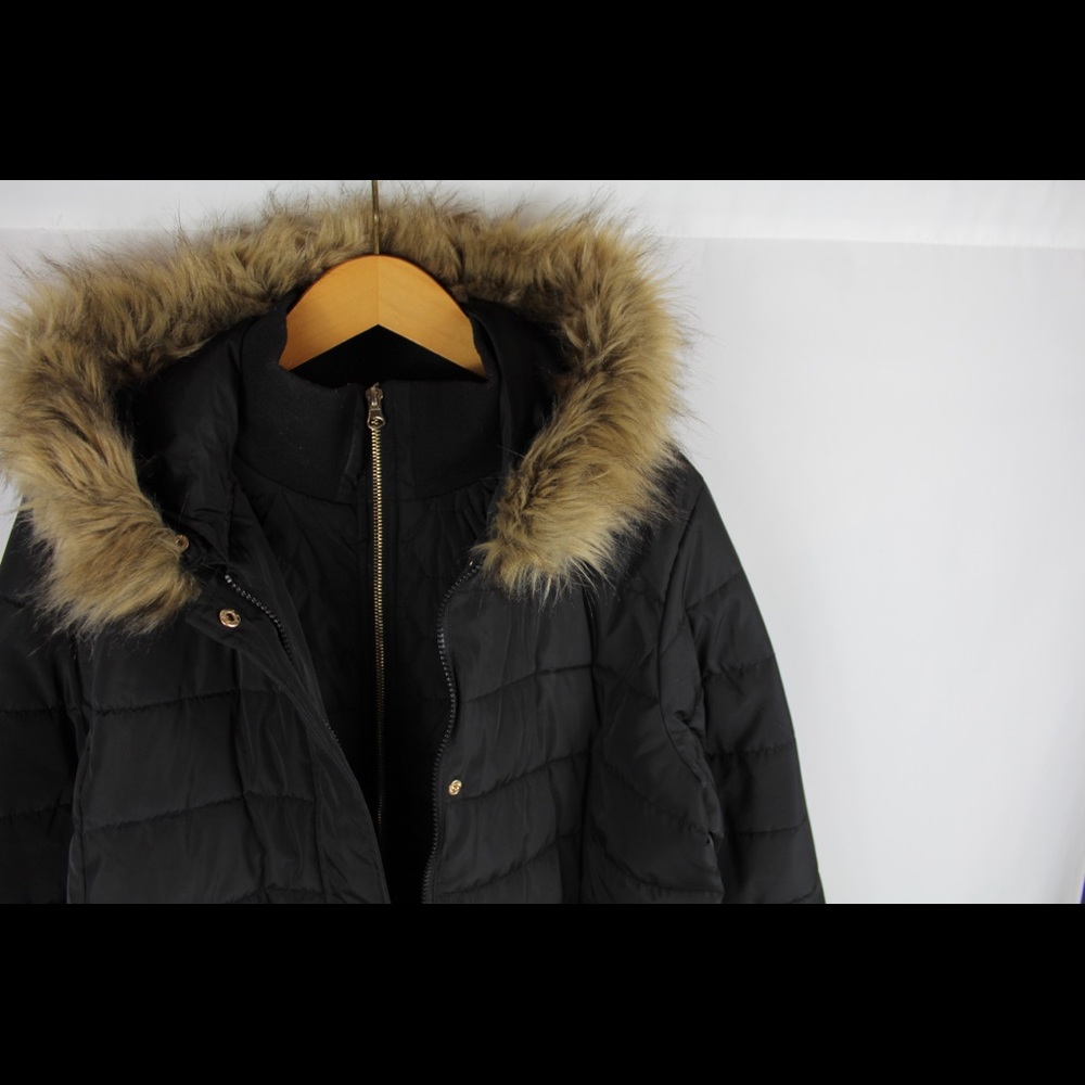 Winter Coat Double Zipper Fur Hooded